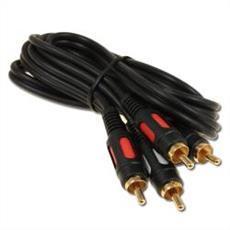 Шнур  2RCA-2RCA.длина1.5м, черный(GOLD)REXANT 17-0143