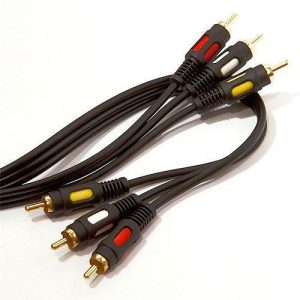 Шнур 3RCA-3RCA.10м, черный
