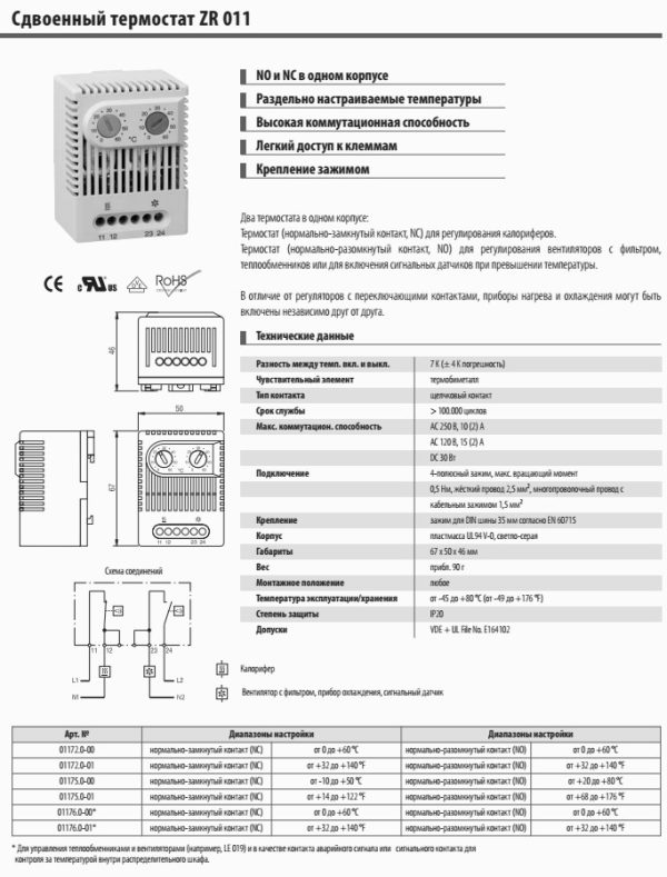 Термостат ZR 011 — изображение 2