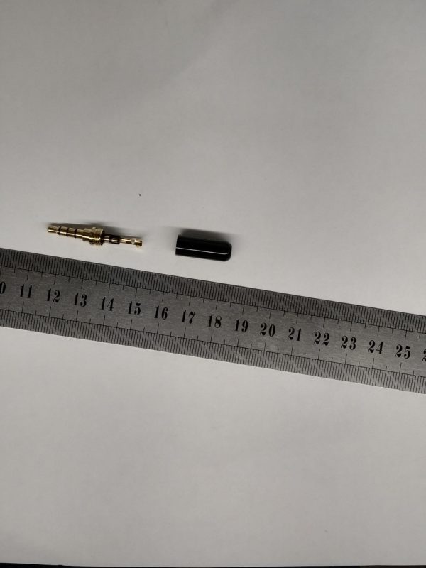 TRRS 3.5S (mini jack) штекер металл мини (Стерео штырь 4 конт) — изображение 2