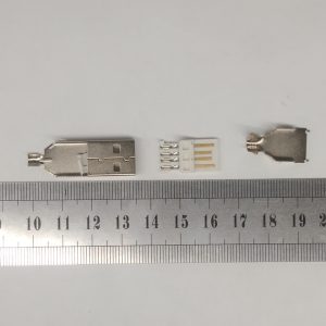 Разъем USB папа на кабель подпайку USBA-SP (SZC)