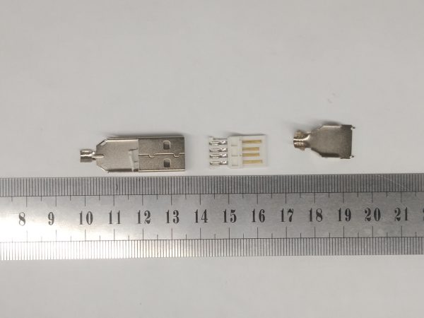 Разъем USB папа на кабель подпайку USBA-SP (SZC)