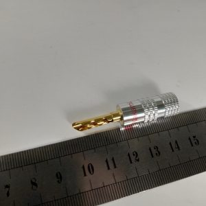 Banana plug металический разъем банан папа пара красный черный