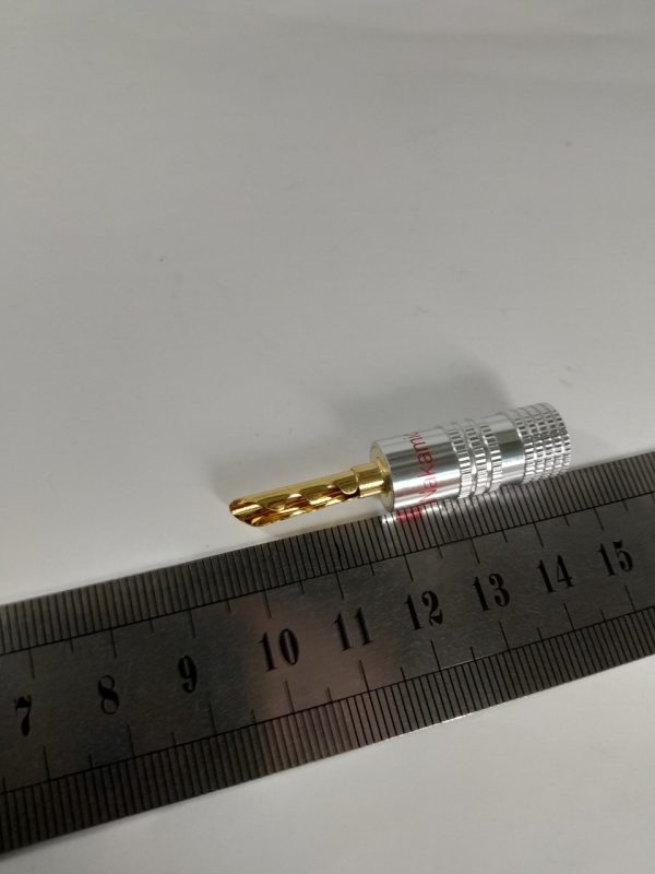 Banana plug металический разъем банан папа пара красный черный