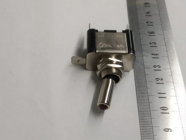 Тумблер 1 група  на замыкание 10А подсветка 12VDC ON-OFF