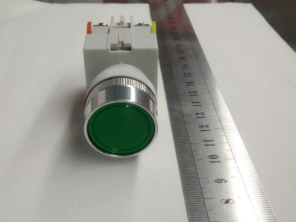 Кнопка без фиксации 1NO+1NC зеленая