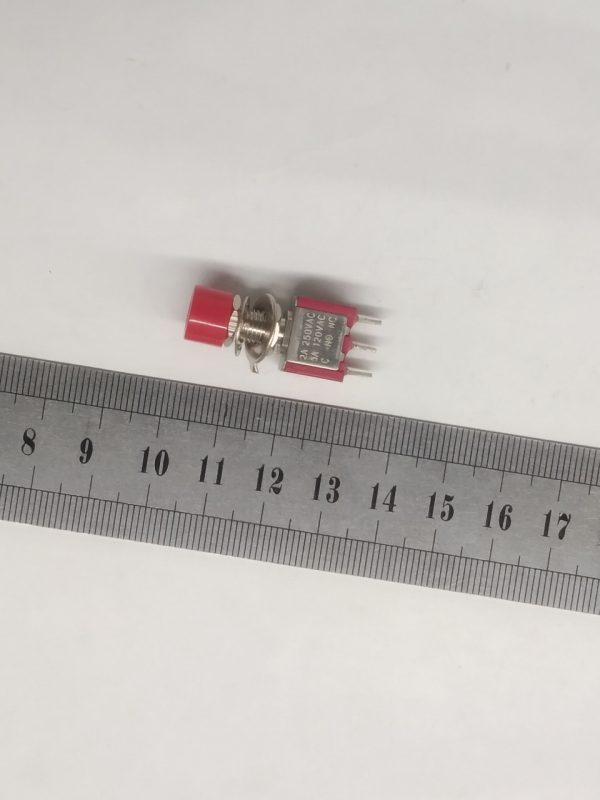 Кнопка  Ø6  Б/Фикс 1 група контактов 2А 250V (ON)-OFF-(ON) — изображение 2
