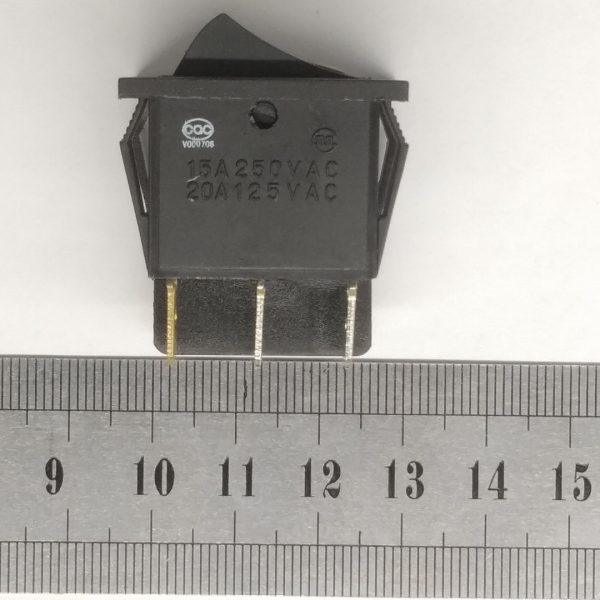 Выключатель клавишный сдвоеный подсветка 220V 10A — изображение 2