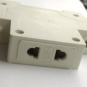 Розетка на DIN рейку, однофазная, 2 контакта