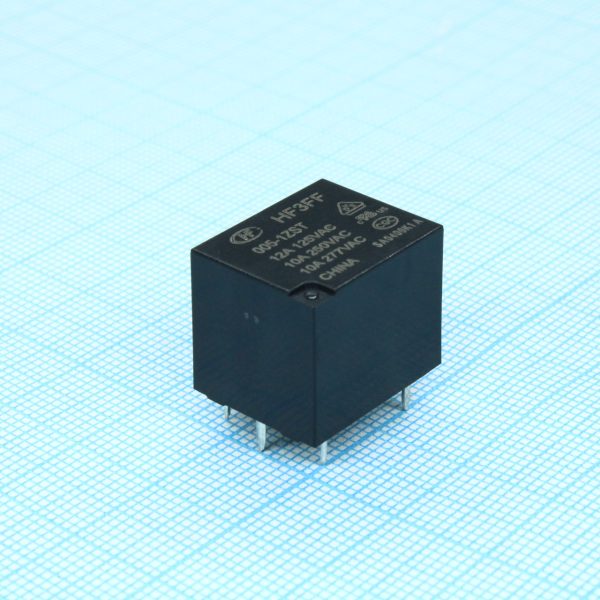 Реле электромагнитное 5VDC HONGFA 1 переклчающая группа 10A HF3FF/0051ZST