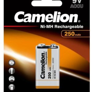 Аккумулятор, CAMELION, NH-9V250BP1, Rechargeable, Lockbox Rechargeable, 6F22(крона), 9V, 250 mAh, 1