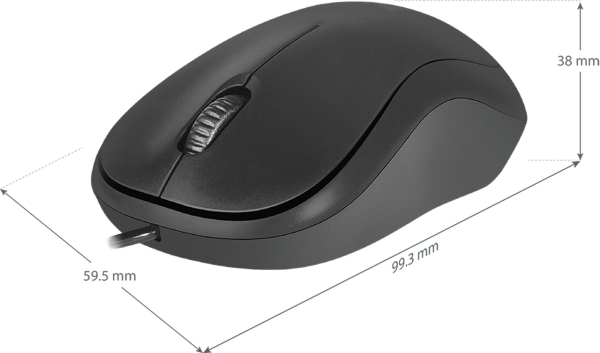 Мышь проводная Defender Patch MS-759 черный, 3 кнопки,1000 dpi — изображение 2