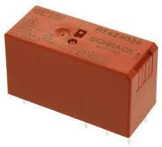 RT424024  Реле электромагнитное SCHRACK 24VDC 2 переключающих группы 8A/250
