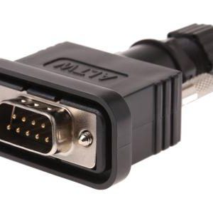 Разъем SDB-09BMMA-SL7001, папа на кабель, DB9M c корпусом, защита IPX7