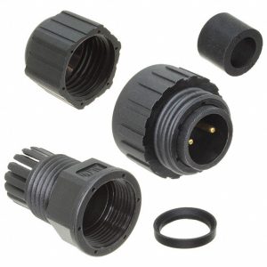 Разъем PWF-02BMMA-SL7001, папа на кабель, 12А, 2pin, защита IPX7