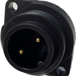 Разъем PWF-02PMMS-SC7001, папа на корпус, 12А, 2pin, защита IPX7