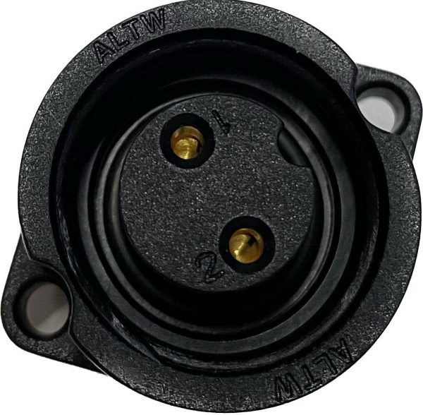 Разъем PWF-02PFFS-SC7001, мама на корпус, 12А, 2pin, защита IPX7