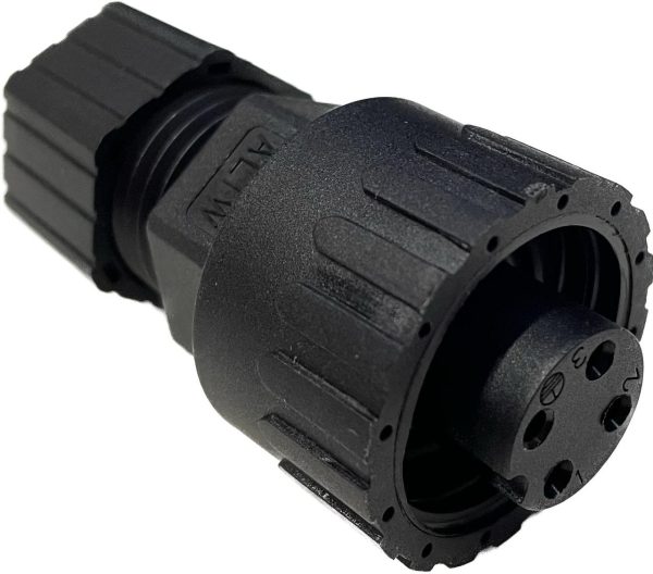 Разъем PWF-04BFFA-SL7001, мама на кабель, 12А, 4pin, защита IPX7