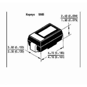 MBRS260T3G Диод Шоттки 60V 2A SMB