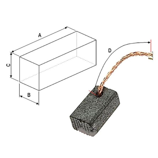 Щетки для эл.двиг.:brush 5*10*16 wire — изображение 2