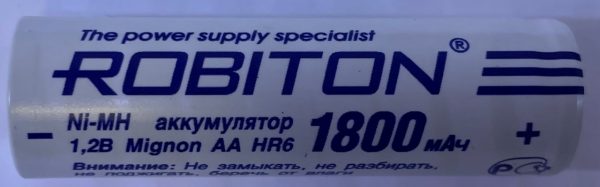 ACC 1.2V 1800mAh MH1800AA prof SR2 ROBITON Аккумулятор NiMh