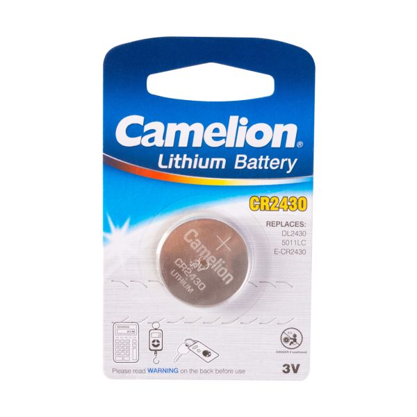 Батарейка, CAMELION, CR2430-BP1 Lithium Battery, CR2430, 3V, 220 mAh, 1 шт. — изображение 2