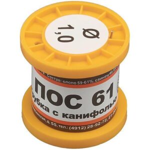 Припой ПОС-61 трубка  1,0  катушка 100гр ПМП Припой