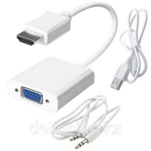 Разъем: HDMI (m)-VGA (f)+AUX Power