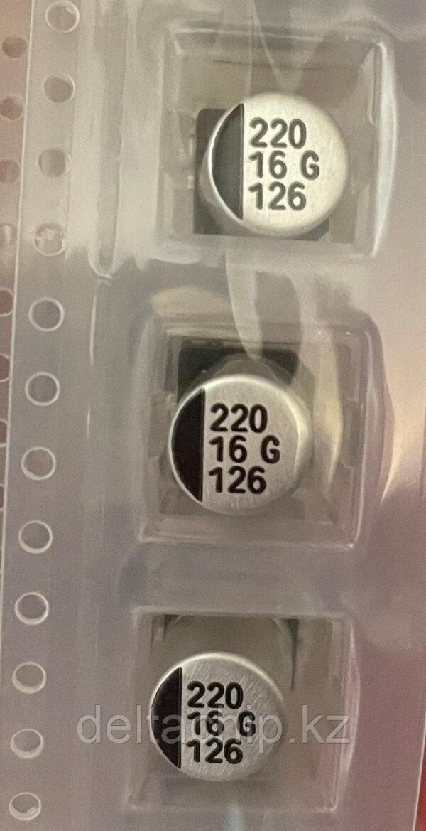CA016M0220REF-0810 YAG @ ECAP SMD 220UF16V 85C 8.0X10.0 Конденсаторы алюминиевые электролитические