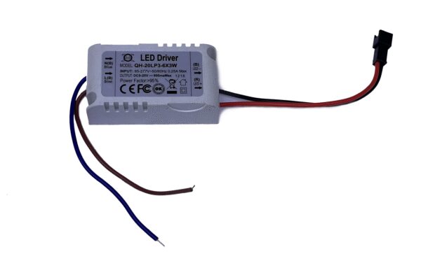 Led driver 18W 9-20V  900mah 6x3W