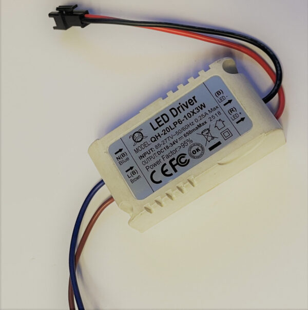 Led driver 30W  18-34V  650mah PLASTIK