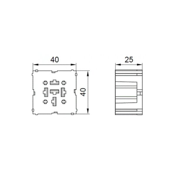 Колодка под авто реле Large Cu 10CM relay 30-40A — изображение 2