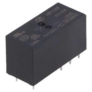 Реле электромагнитное HONGFA 12VDC 1 переключающая группа 16A/250V HF115F/012-1Z3B
