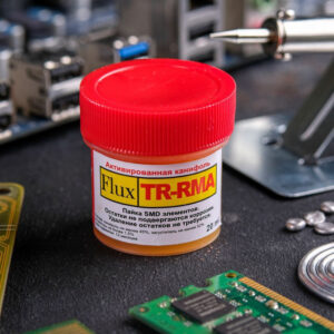Паяльный флюс-гель Flux TR-RMA SOLINS, паста для пайки SMD элементов, активированная канифоль, 20мл