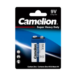 Батарейка CAMELION 6F22-BP1B, Солевая, 6F22(крона), 9V, 190 mAh, 1 шт., Блистер