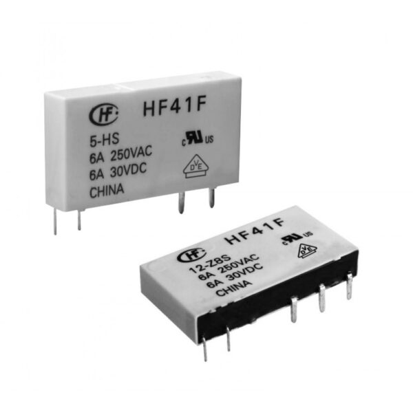 HF41F/24-Z Реле электомагнитное тонкое HONGFA 24VDC 1 переключающая группа 6A
