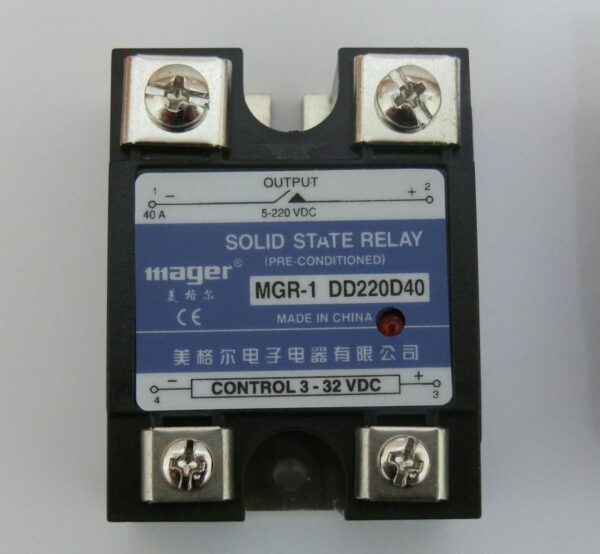 MGR-1 DD220D40 Реле твердотельное однофазное 5-220VDC 40A con 3-32V — изображение 2