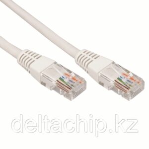 Шнур коммутационный, патч-корд U/UTP RJ45-RJ45  CAT 5e, 1м, PVC серый REXANT