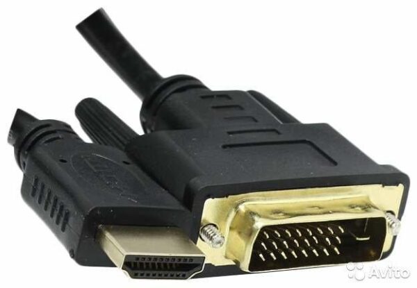 ШНУР DVI TO HDMI 1.5 МЕТРА В РЕЗИНОВОЙ ОБМОТКЕ — изображение 2