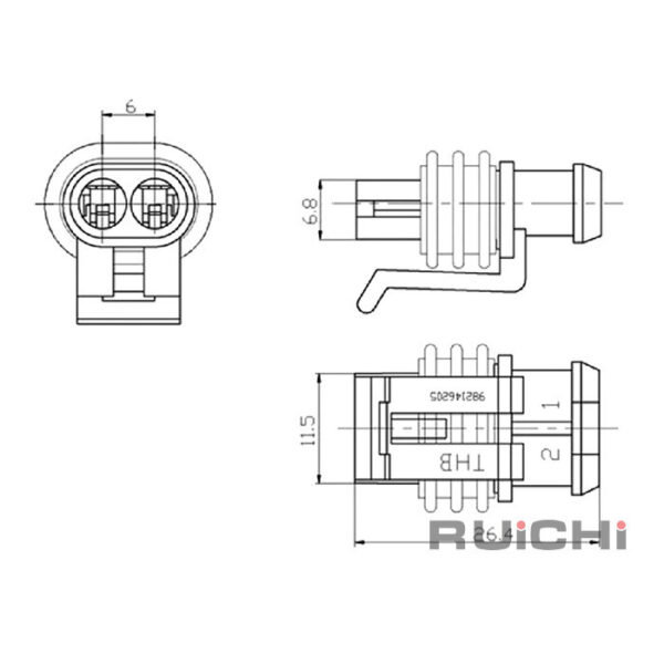 Соединитель автом.: DJ7021-1.5-21 (18AWG 200mm)  (только комплектом) — изображение 2
