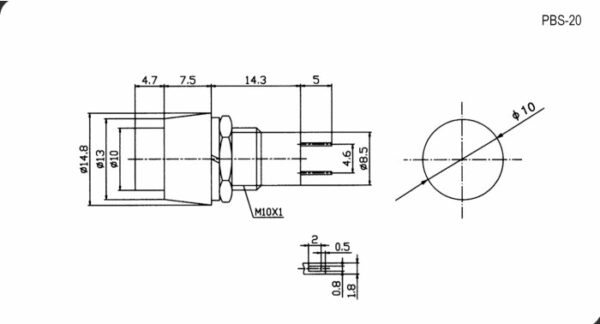 PBS -20B-2 off-on Кнопка с фиксацией 250V 1A красный — изображение 2