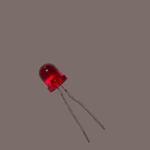 Led R8  8MM красный матовый , темный светодиод