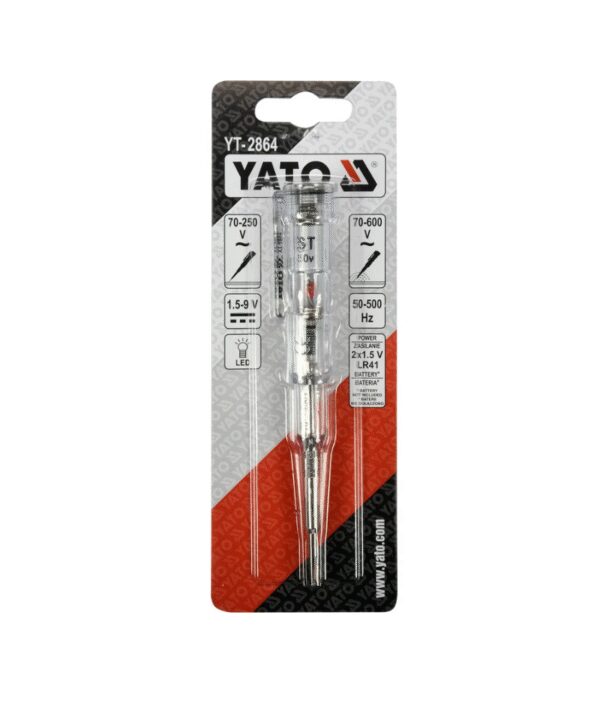 YT-2864 Отвертка-тестер напряжения 70-250V YATO — изображение 2