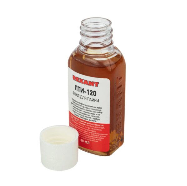 Флюс для пайки REXANT, ЛТИ-120, 30 мл, флакон — изображение 2
