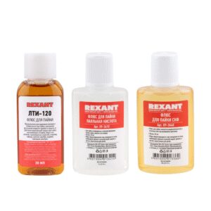 Набор К2 для пайки, «жидкий флюс» (флюс ПК, флюс СКФ, флюс ЛТИ-120) REXANT