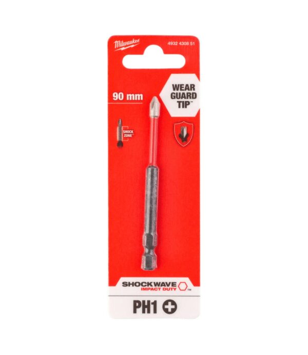 4932430851 Насадка Shockwave IMPACT DUTY PH1 X 90 мм Milwaukee — изображение 2