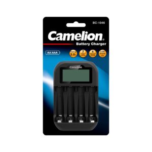 BC-1046-BLK-DB Зарядное устройство, Camelion, 4*AAA/4*AA, LCD дисплэй, USB порт, чёрный