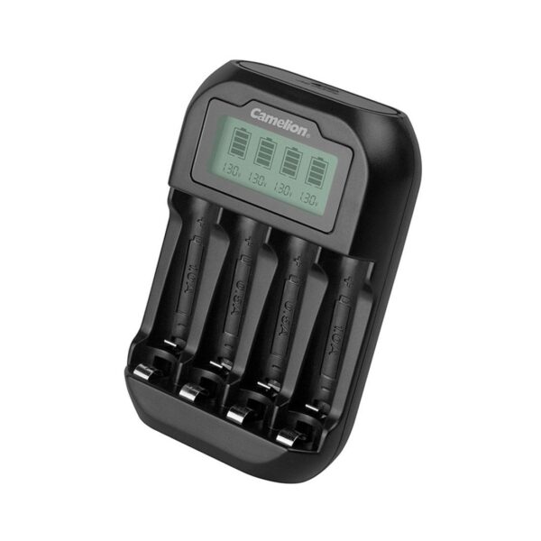 BC-1046-BLK-DB Зарядное устройство, Camelion, 4*AAA/4*AA, LCD дисплэй, USB порт, чёрный — изображение 2