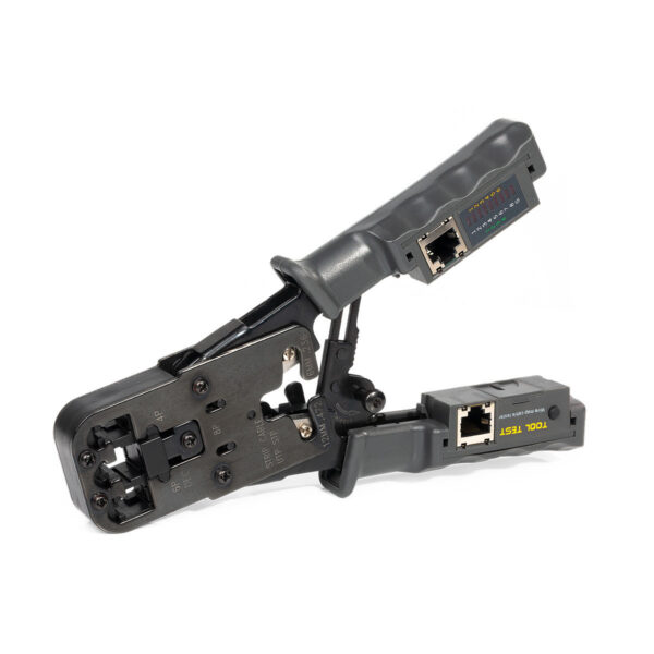 Пресс-клещи для RJ45 RJ12 RJ11, RJ9  разъемов с тестером JT-03 (КВТ) (кримпер)
