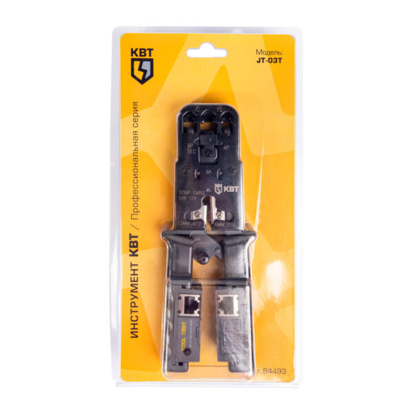 Пресс-клещи для RJ45 RJ12 RJ11, RJ9  разъемов с тестером JT-03 (КВТ) (кримпер) — изображение 2